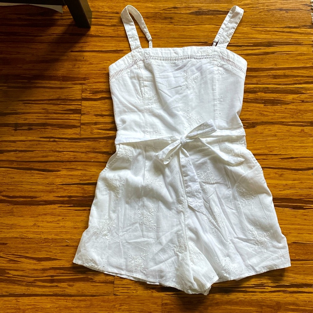 Brand New White Eyelet Romper, S